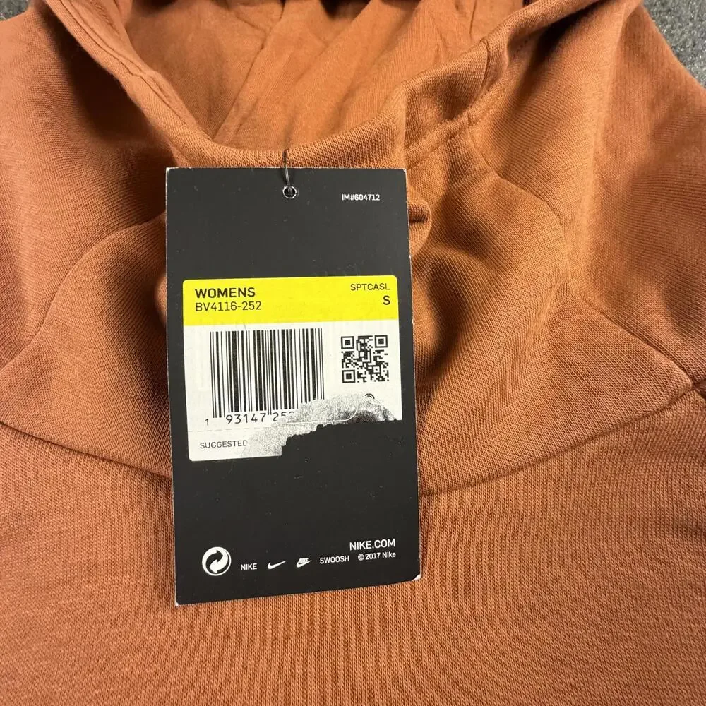 Nike Men's Hoodie Sweatshirt Size‎ Small Rust Orange #1127